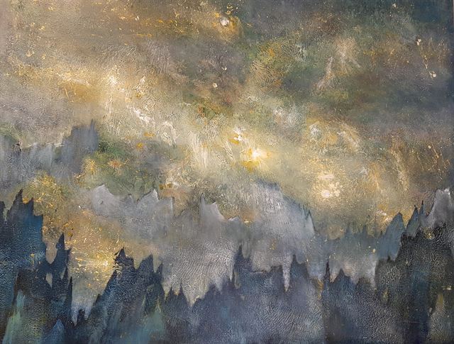 Amas d'étoiles — Acrylique sur toile de Patrick Adam