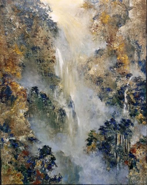 La cascade — Acrylique sur toile de Patrick Adam