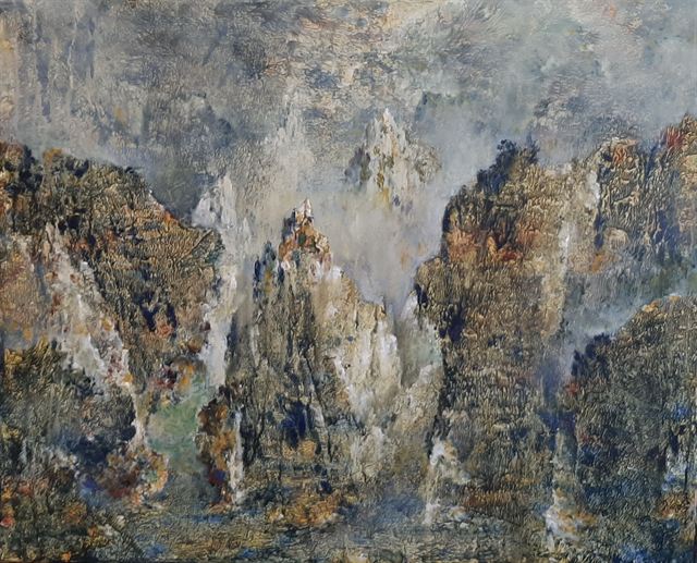 Falaises — Acrylique sur toile de Patrick Adam
