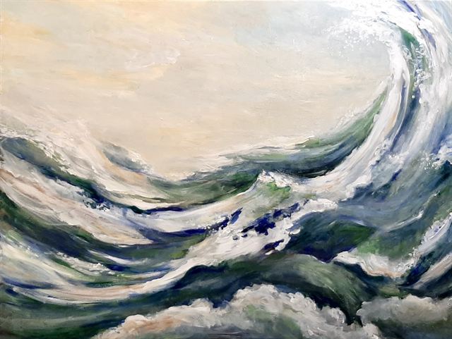 La vague — Acrylique sur toile de Patrick Adam