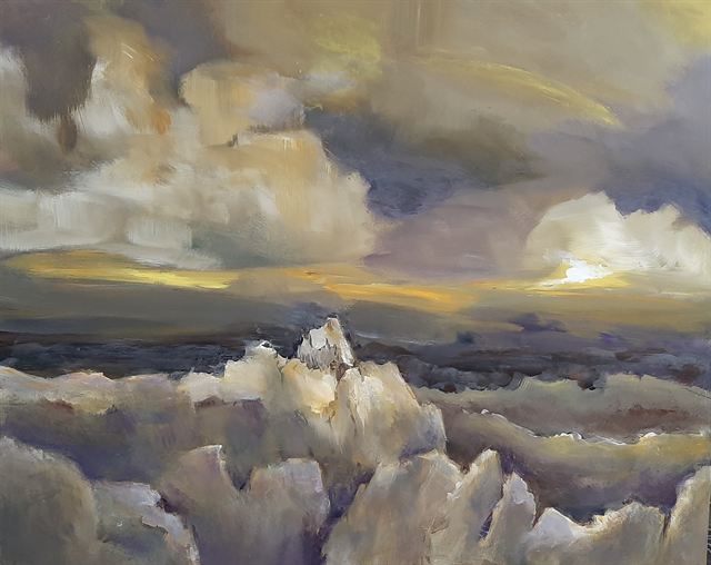 Mer de nuages — Acrylique sur toile de Patrick Adam