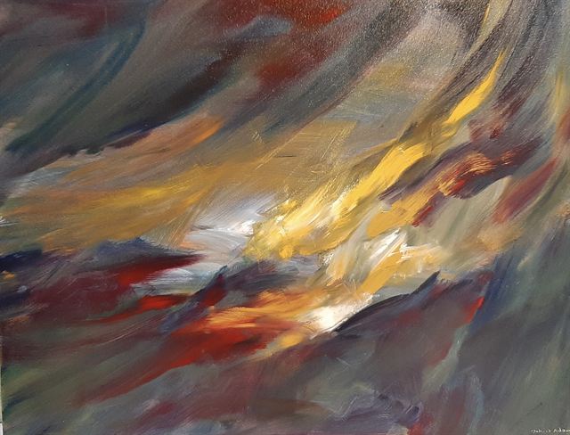 Le feu — Acrylique sur toile de Patrick Adam