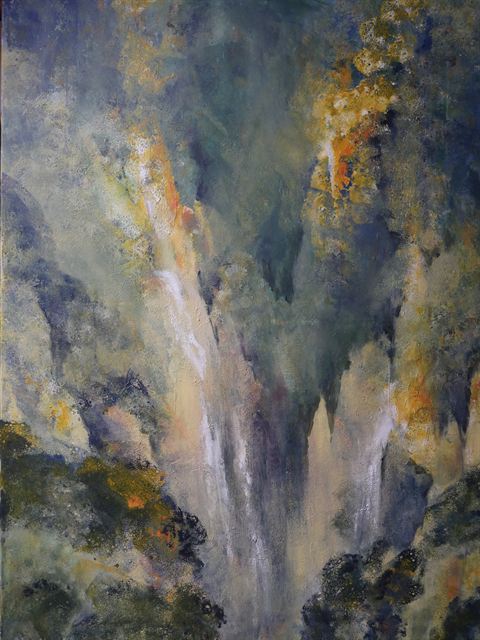 Chutes — Acrylique sur toile de Patrick Adam
